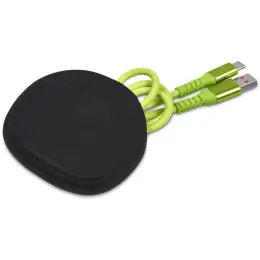 Altitude Stodle Fast Charge USB-A to Type-C Charging Cable in Pouch Lime Pouch